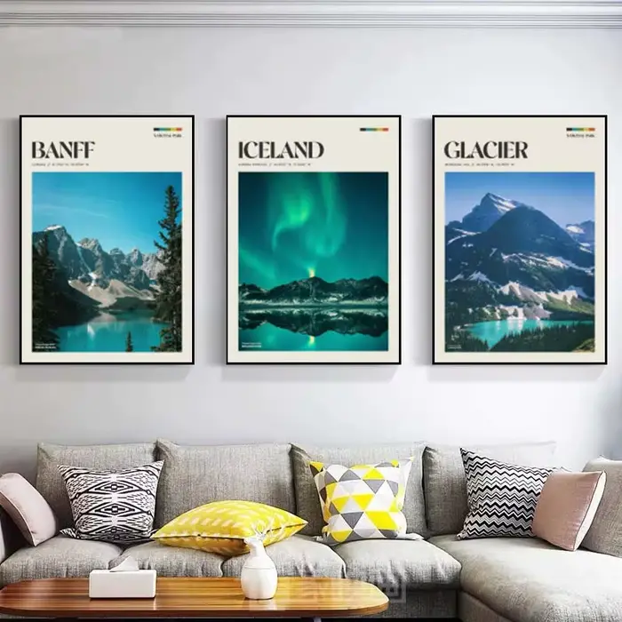 Affiche de paysage de parc de lac
