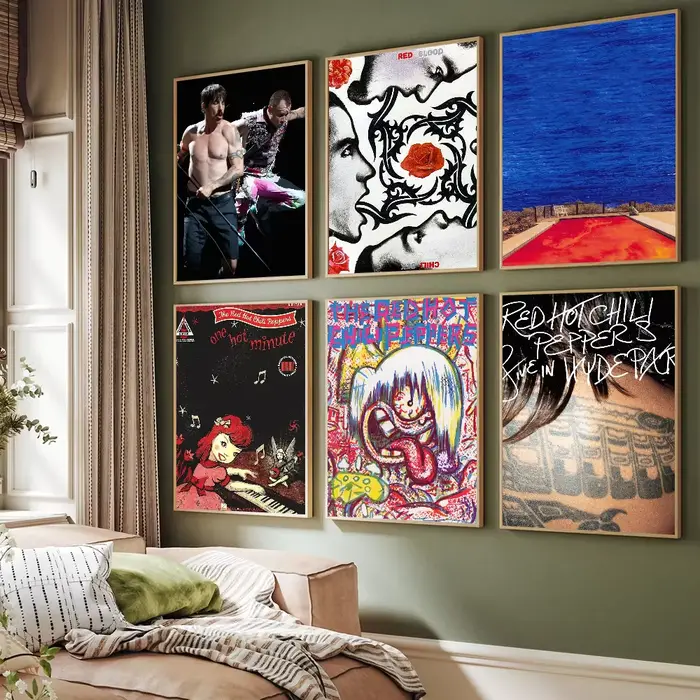 Affiche de californication de piments chauds rouges