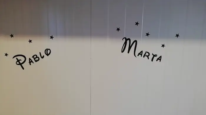 Autocollant mural étoile personnalisé nom