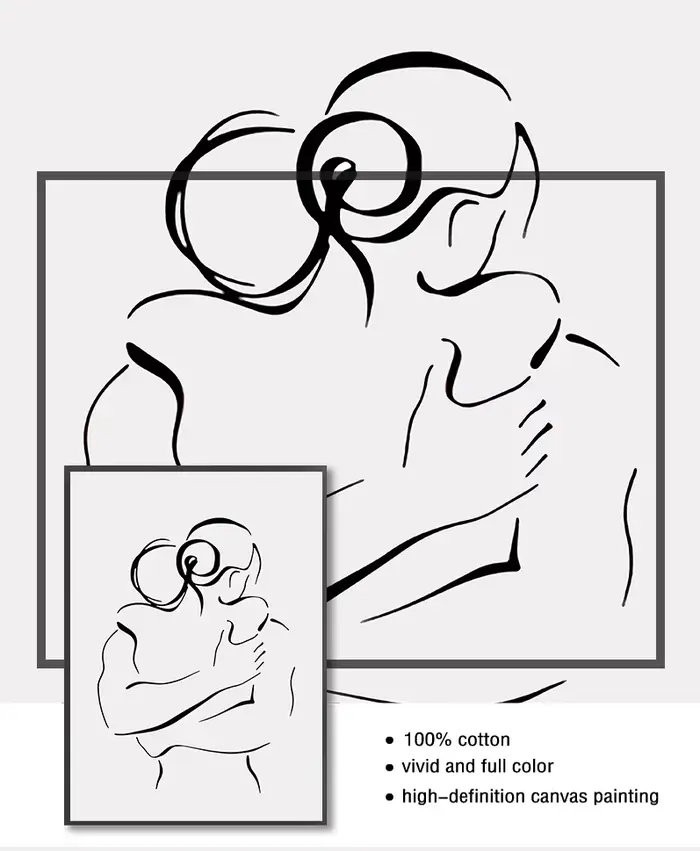 Affiches de ligne de Couple d'amour romantique