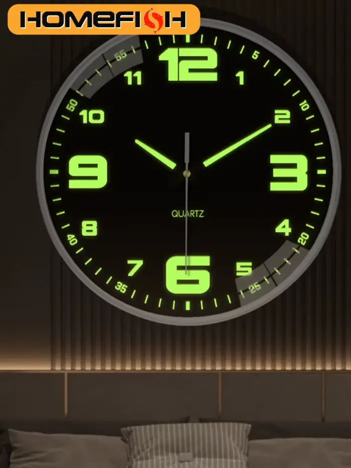 Horloge murale lumineuse de 8 pouces