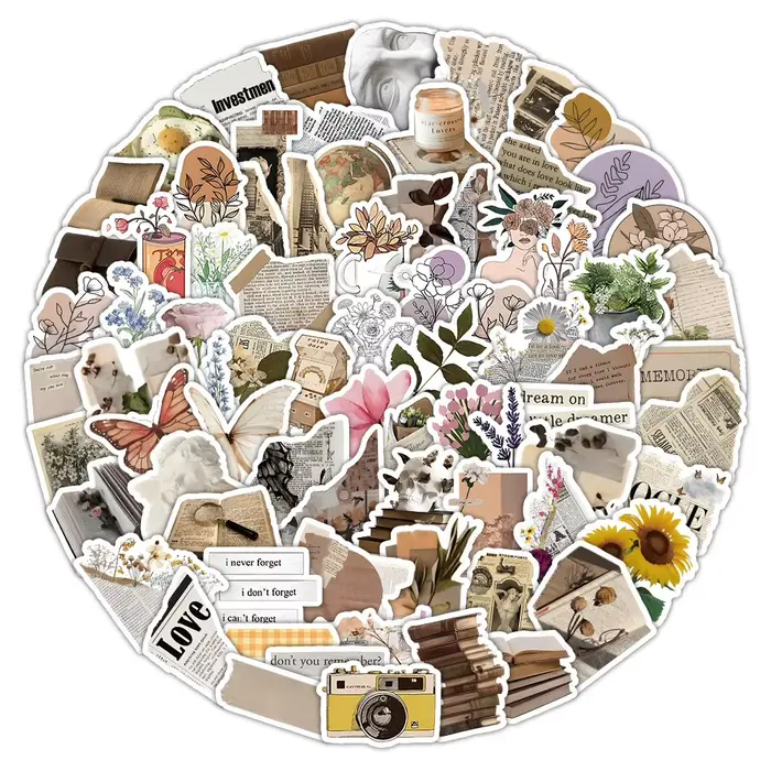 Pack d'autocollants de style vintage