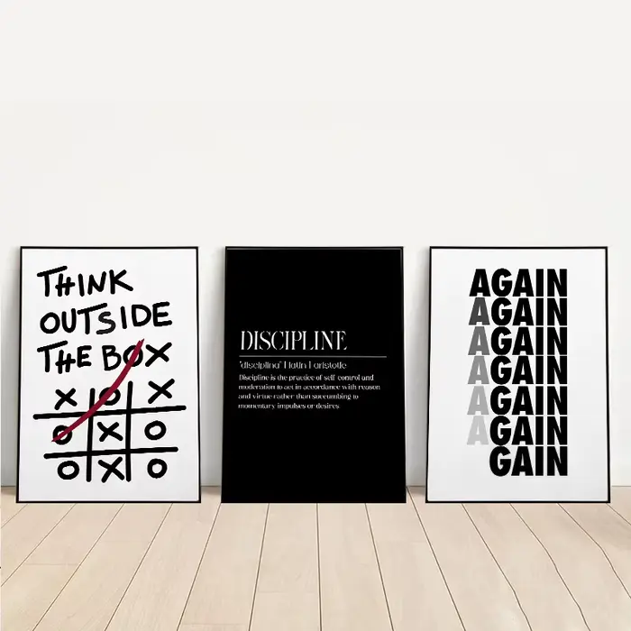 Affiche imprimée de Discipline inspirante