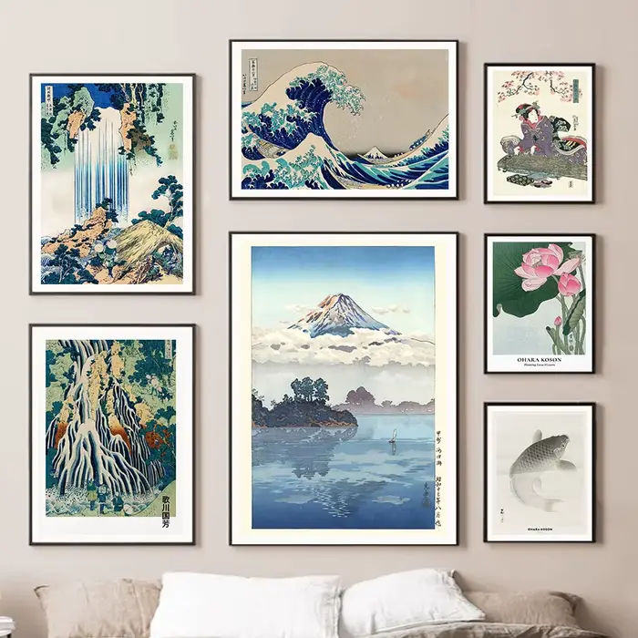 Hokusai Ohara Koson affiche d'art japonais Vintage chambre d'amis maison Bar café décoration
