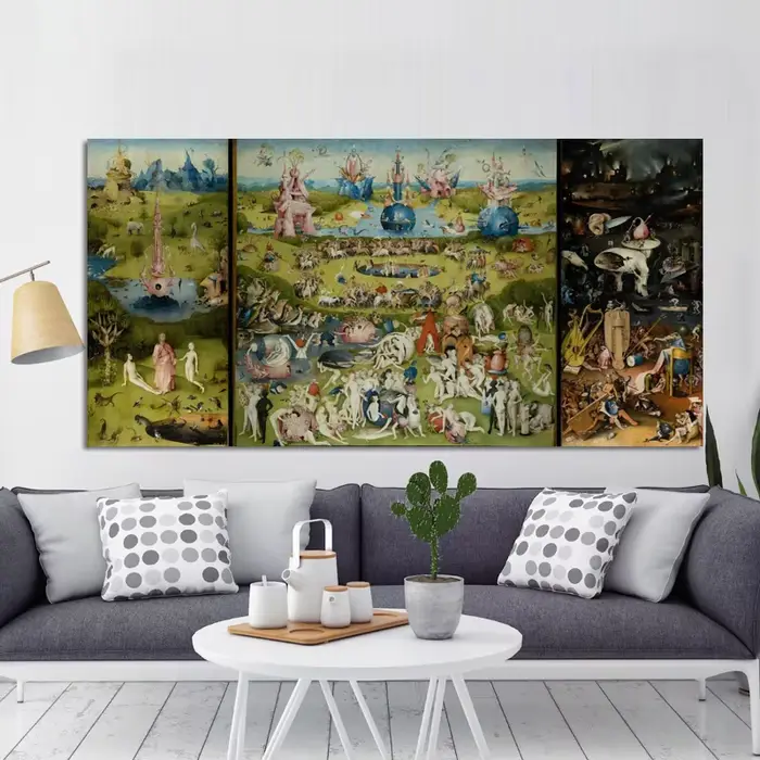 Peinture à l'huile du jardin des délices terrestres