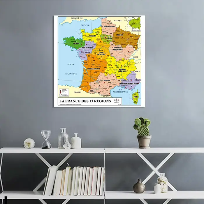 Carte politique de la France en français