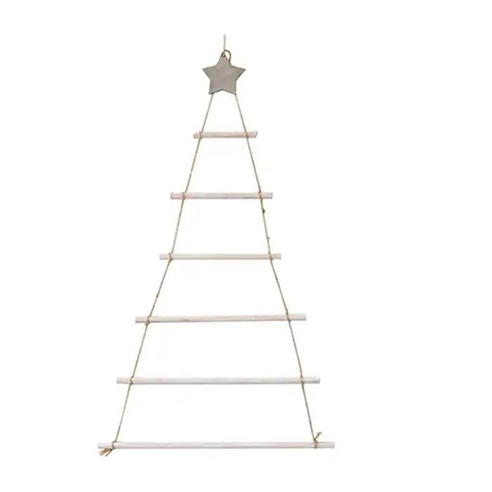 Arbre de noël en bois à suspendre au mur