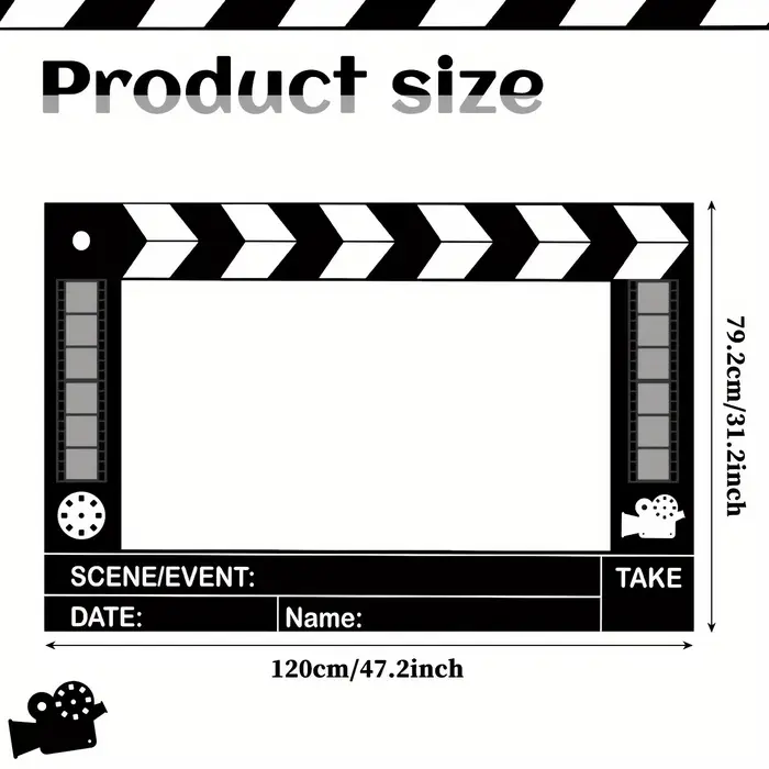 Cadre de photomaton en forme de claquette de cinéma