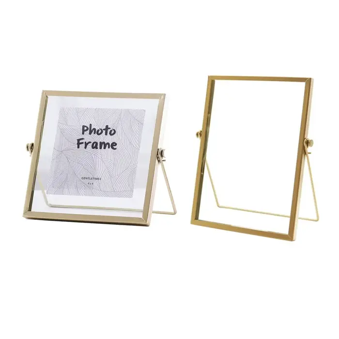 Cadre photo en verre transparent, support en fer, cadre de fleurs séchées brittop, décorations pour 