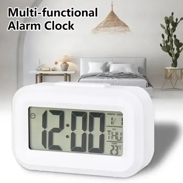 Réveil numérique Led rétro-éclairage données temps calendrier bureau multi-fonction électronique chambre décoration