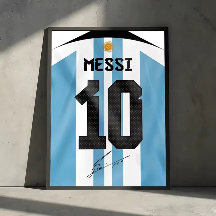 Affiche décorative murale de joueur de football légendaire M-Messi, autocollants muraux, impression