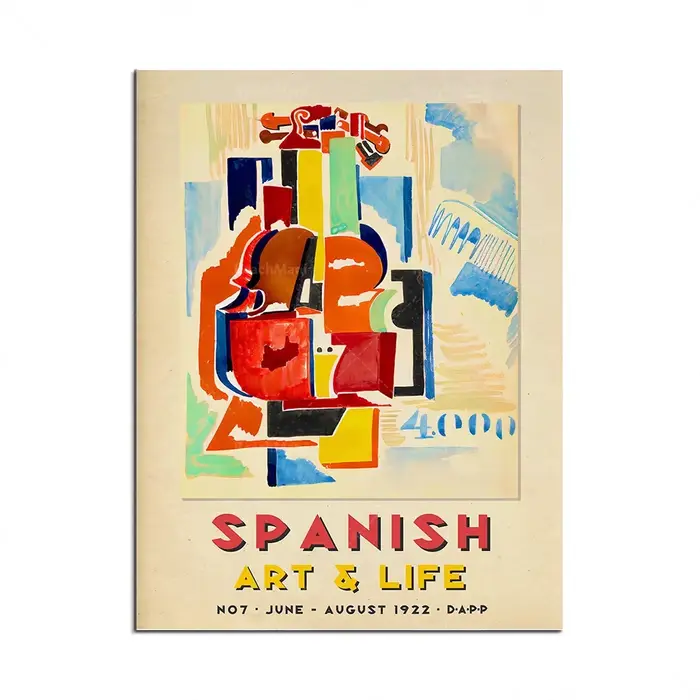 Affiche d'exposition d'Espagne, art de la danse, art abstrait, impressions espagnoles, impressions f