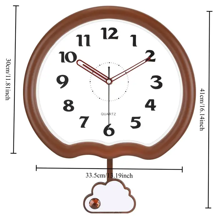 Cette horloge murale est une horloge à quartz moderne