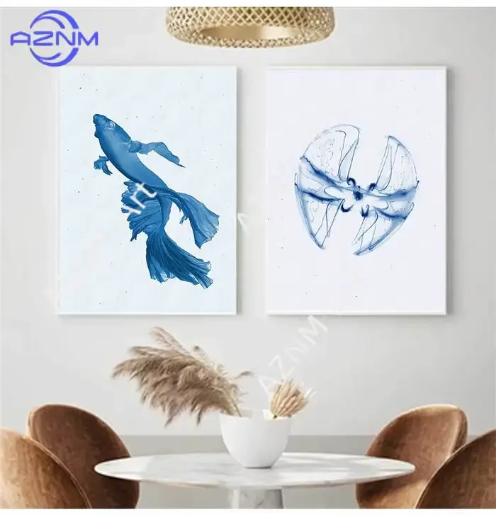 Affiche d'art minimaliste rétro sur toile