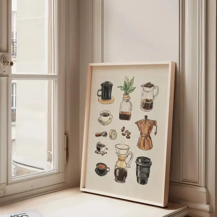 1 pièce Tableau mural rétro non encadré sur toile rustique