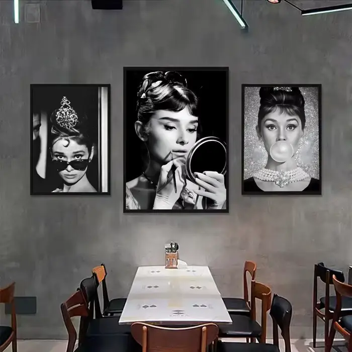 Affiche murale de la superstar Audrey Hepburn