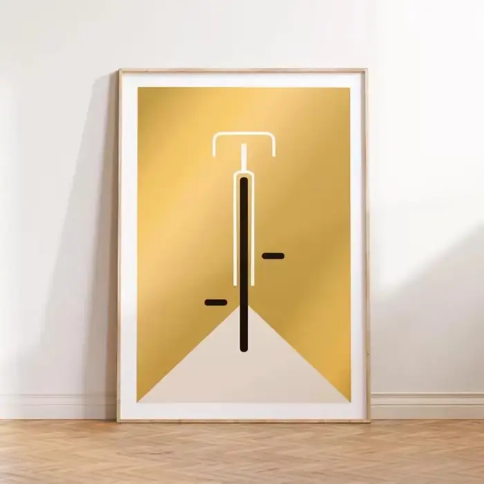 Peinture sur toile de cycliste