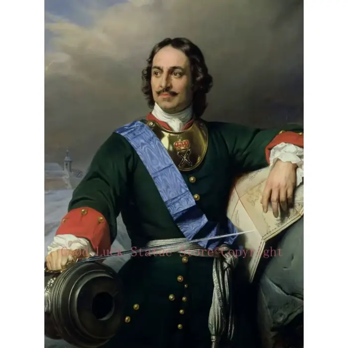 Peinture à l'huile sur toile imprimée Peter le grand empereur de russie, 24 pouces, # TOP ART, livra