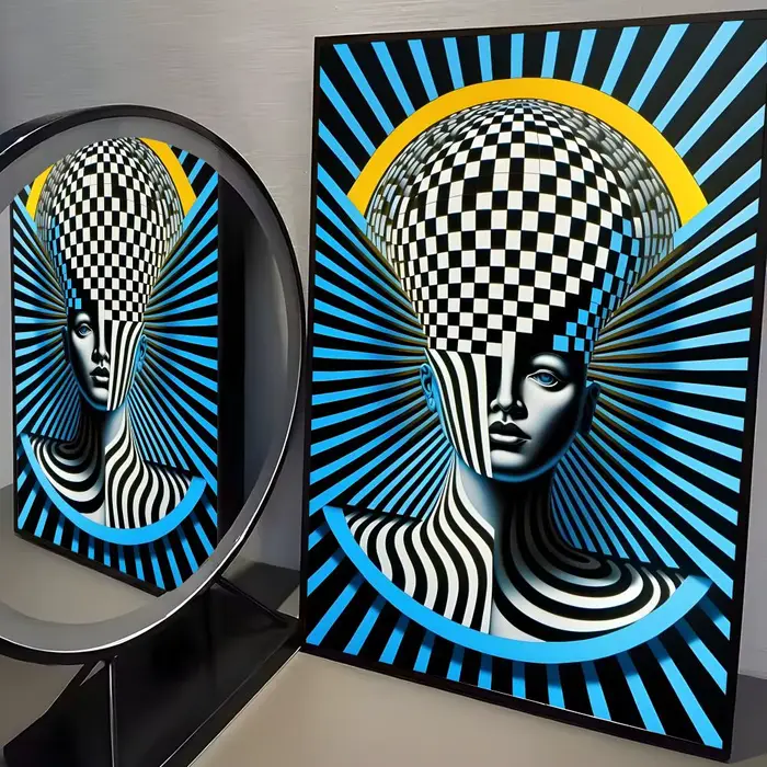 Affiche d'art futuriste abstrait, Art mural esthétique imperméable de qualité supérieure, conçu pour