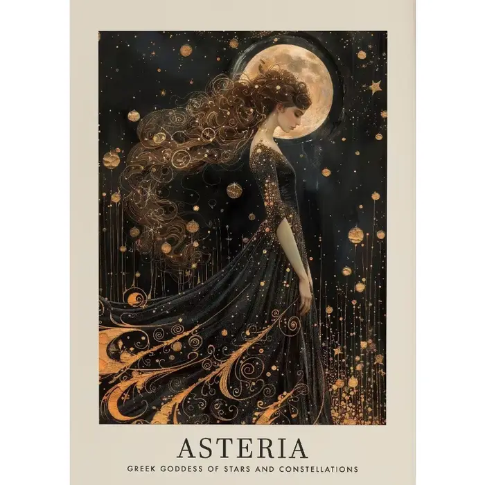 Affiche vintage classique de la mythologie grecque, déesse Aphrodite, Héra, Galène, peinture sur toi