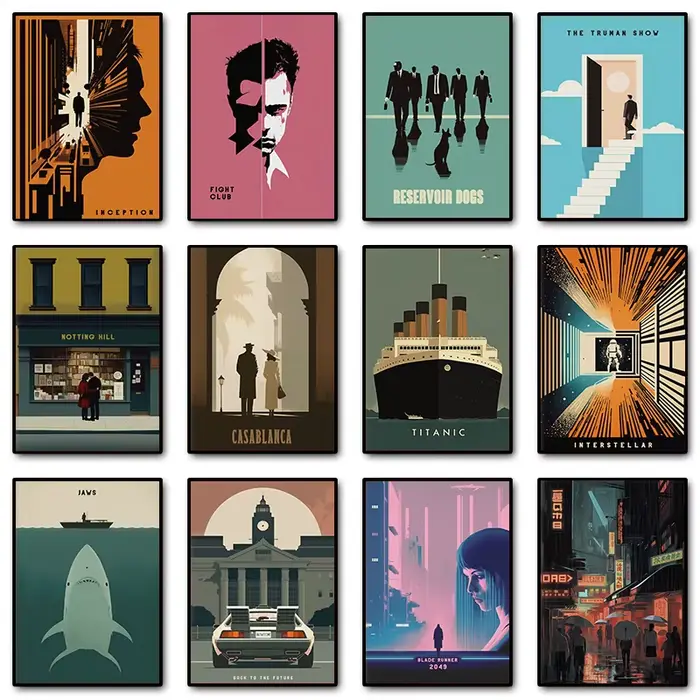 Collection de films classiques minimalistes