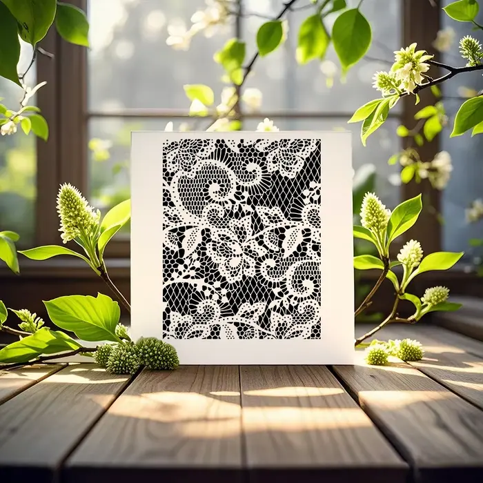 Pochoirs géométriques réutilisables en PET à motif floral pour peinture sur toile