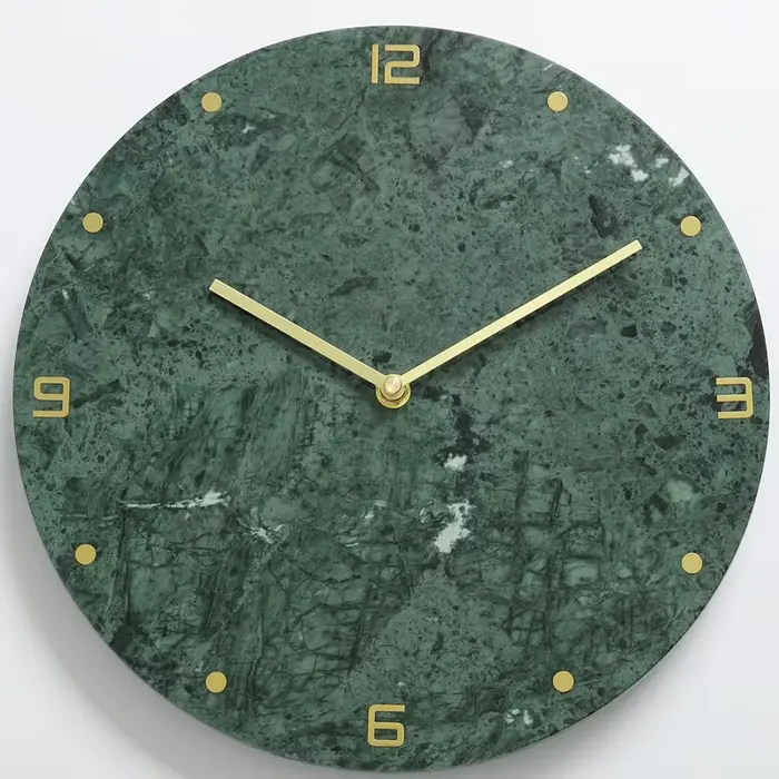 Grande horloge murale nordique en marbre naturel