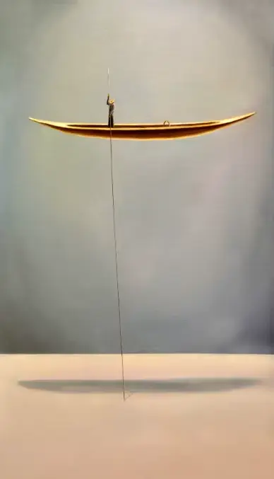Affiche sur toile de bateau doré, peinture abstraite de paysage naturel, imprimés d'images d'art mur