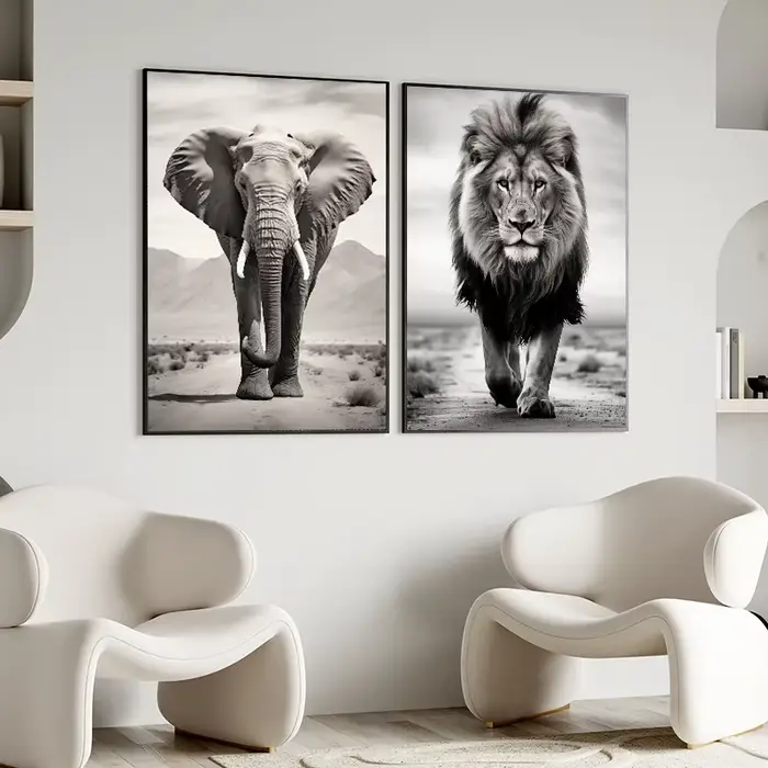 Peintures sur toile de lion