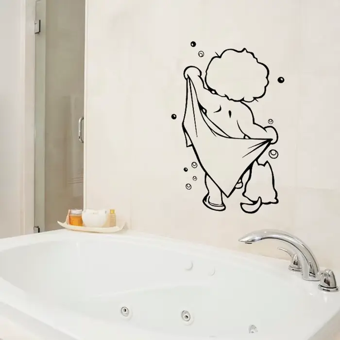 Autocollants pour porte de douche en verre