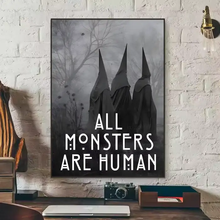 Affiche murale d'art gothique grotesque inspirée de l'anthologie américaine d'histoires d'horreur pour le salon