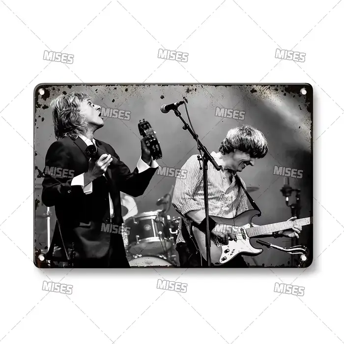 MISES Rock Band affiche en métal DIRE STRAITS bande Plaque décorative signe en métal rouillé Plaque 