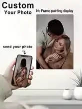 1 affiche sur toile personnalisée – Transformez votre photo en œuvre d'art murale décorative – Un cadeau personnalisé