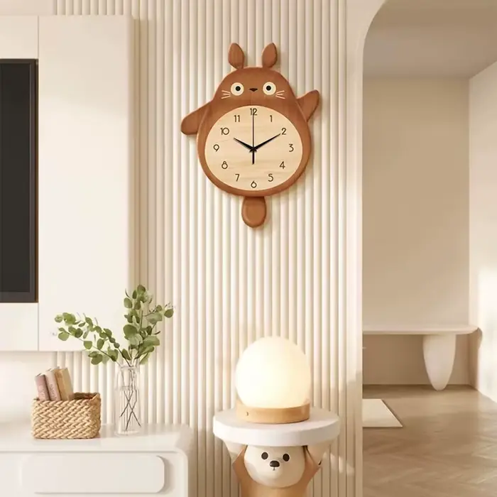 Horloge murale en acrylique avec joli chat