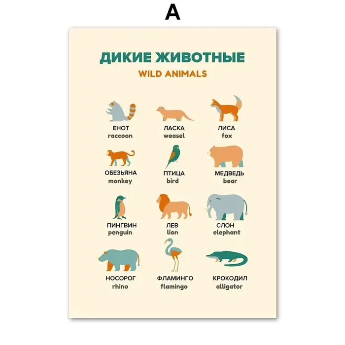 Affiche d'art éducatif russe