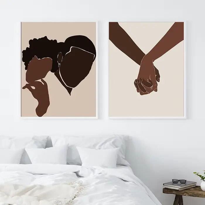 Peinture sur toile abstraite pour Couple