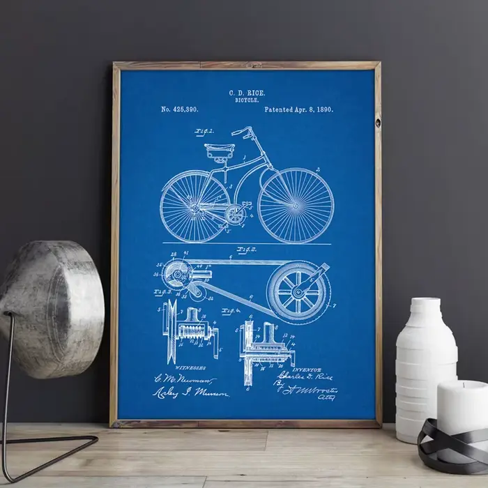 Affiches de peinture sur toile de vélo