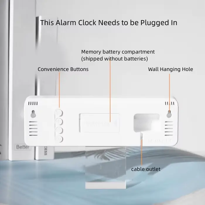 10 pouces intelligent muet LED électronique nuit alarme horloge murale moderne horloge de bureau min