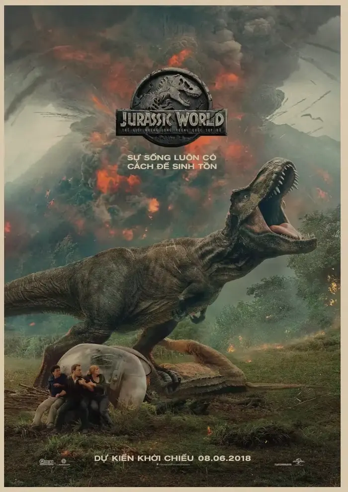 Affiche Vintage de film Jurassic Park