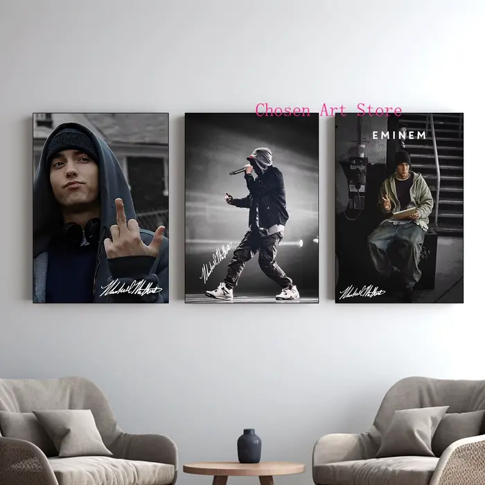 Eminem rappeur chanteur série Vintage affiche impression toile Art photos maison pour salon et chambre décoration murale sans cadre