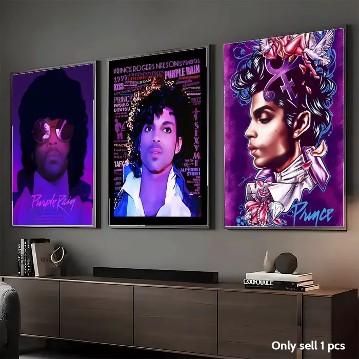 Affiche sur toile de peinture et calligraphie Prince R-Rogers Nelson