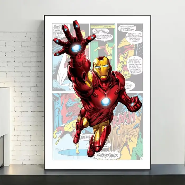 Ensemble d'affiches de super-héros de bandes dessinées, peinture sur toile, impressions de super-hér