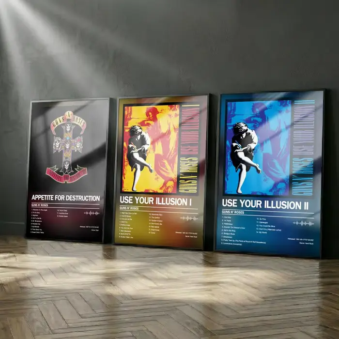 Ensemble d'affiches d'album Guns N R-Roses