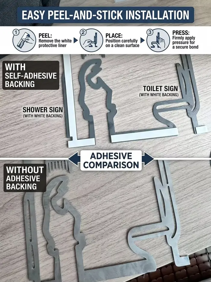 Panneau de porte de salle de bain en métal