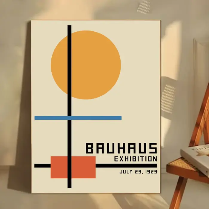 Bauhaus – affiche d'exposition géométrique