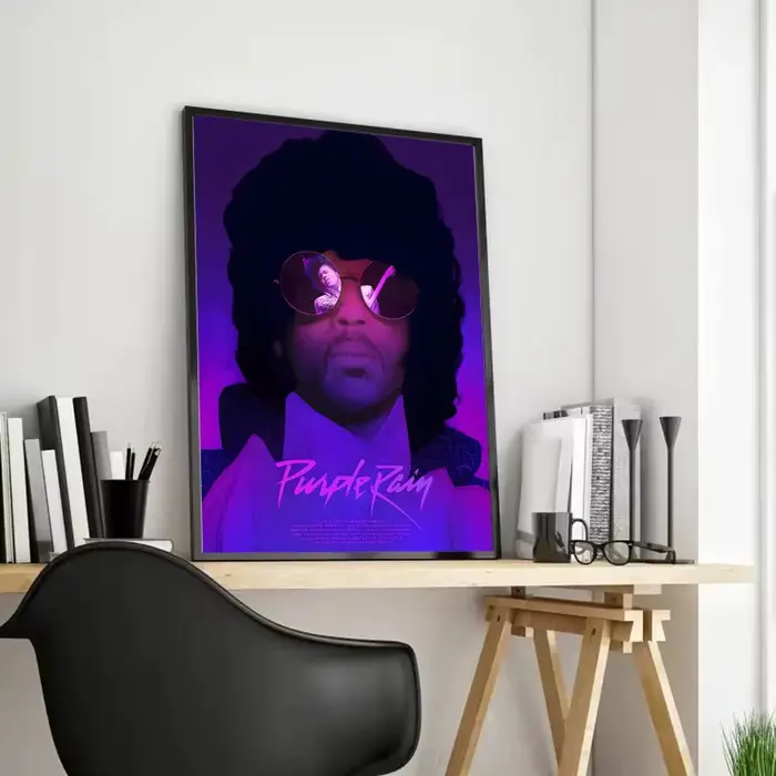 Affiche sur toile de peinture et calligraphie Prince R-Rogers Nelson