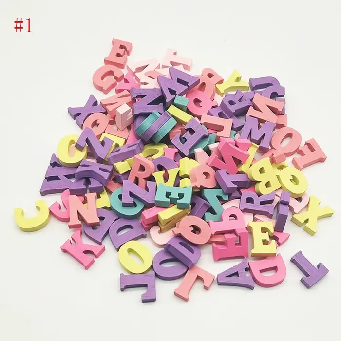 Alphabet mixte en bois, lettres de décoration pour la maison, chiffres DIY