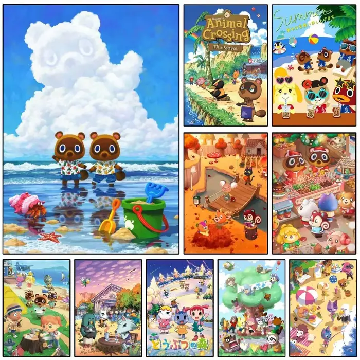 Affiches de dessins animés Animal Crossing