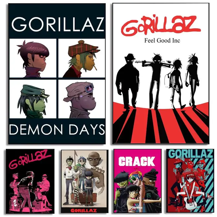 Affiche murale de groupe de Rock Gorillaz