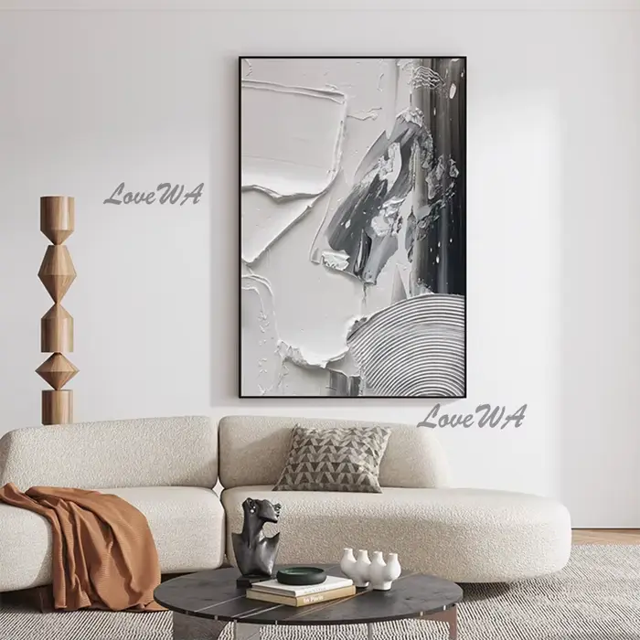 Peinture sur toile acrylique à Texture abstraite moderne